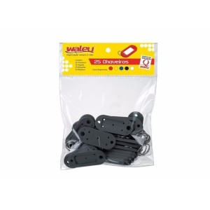 CHAVEIRO PLUS PRETO C/25 REF.10180008 WALEU