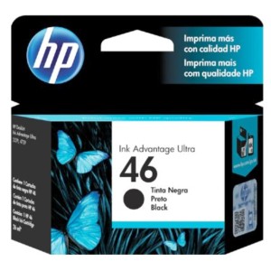 CARTUCHO ORIGINAL HP  46 PRETO 26 ML HP CZ637AL