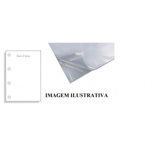 ENVELOPE PLÁSTICO SEMI GROSSO 0,12 OFÍCIO 4 FUROS C/500 PLASTIFILME