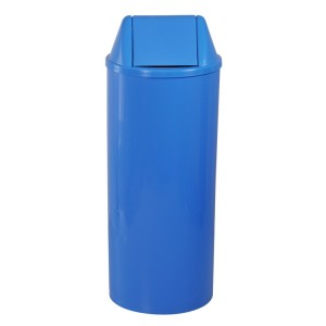 LIXEIRA PLÁSTICA TAMPA VAI E VEM AZUL 60CM REF.EB12 JSN