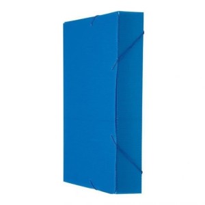 PASTA PLÁSTICA POLIONDA 5,5CM AZUL POLIBRAS