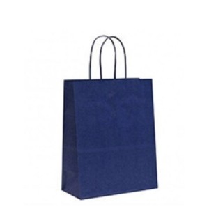 SACOLA DE PAPEL AZUL MARINHO 16 X 9 X 21,5 CM REF.157 ZAGAROLLO