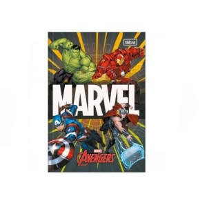 CADERNO 1/4 48FLS CAPA DURA BROCHURA AVENGERS TILIBRA