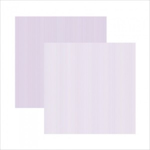 FOLHA SCRAPBOOK BÁSICA LISTRAS LILÁS FUNDO BRANCO 15085 TOKE E CRIE