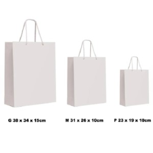 SACOLA DE PAPEL PARA PRESENTE MÉDIA DOURADA CROMUS