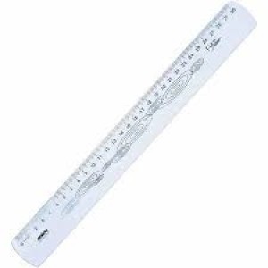 RÉGUA FLEXÍVEL DE 30CM CRISTAL WALEU