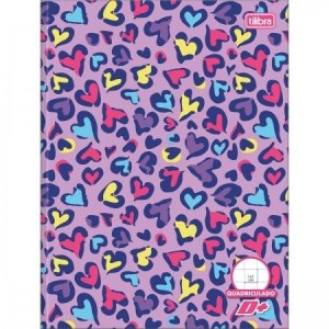 CADERNO 40FLS 1,0x1,0 QUADRICULADO COLEGIAL CAPA DURA BROCHURA D+ TILIBRA
