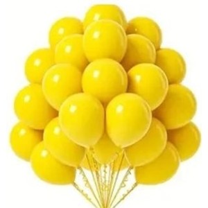 BALÃO BEXIGA Nº 08 AMARELA C/50 UNIDADES HAPPY DAY