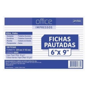 FICHA PAUTADA 6X9 100FLS JANDAIA