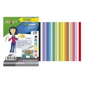 BLOCO ECOCORES A3 110G 42FLS 21 CORES NOVAPRINT