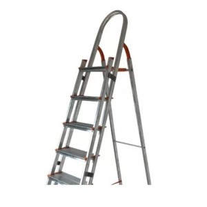 ESCADA DE ALUMÍNIO DUPLA 8 DEGRAUS PATAMAR184CM EMD008 ÁGATA