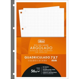 BLOCO PARA FICHÁRIO UNIVERSITÁRIO QUADRICULADO 7X7 80FLS 63G TILIBRA