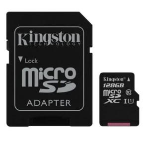 CARTÃO DE MEMÓRIA 128GB MICRO SD/SD SELECT PLUS KINGSTON