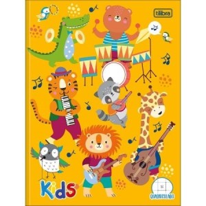 CADERNO 40FLS 1,0x1,0 QUADRICULADO COLEGIAL CAPA DURA BROCHURA SAPECA KIDS TILIBRA