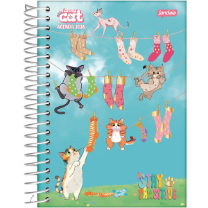 AGENDA 11,7x16,2CM FUNNY CAT 2026 JANDAIA