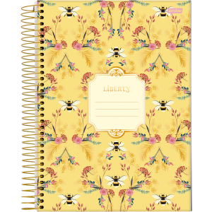 CADERNO 80FLS 1/4 CAPA DURA ESPIRAL LIBERTY JANDAIA