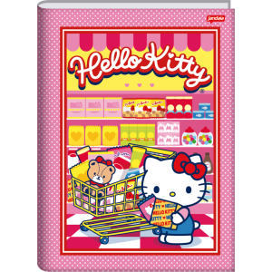 CADERNO 80FLS 1/4 CAPA DURA BROCHURA HELLO KITTY JANDAIA