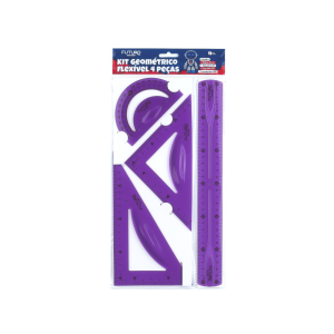 KIT GEOMETRIA 4 PEÇAS FLEXÍVEL FUTURO